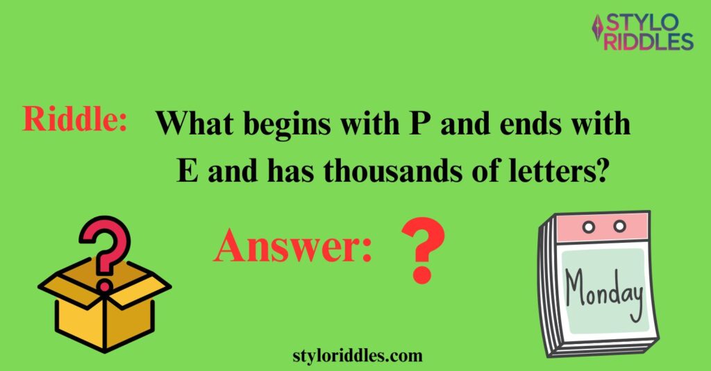 Monday Riddles for Kids