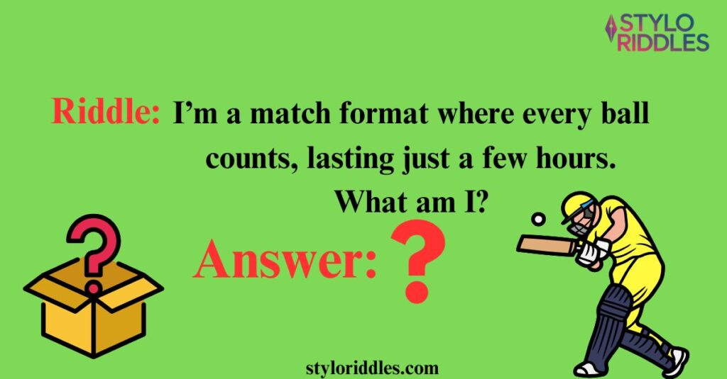 cricket riddles with answers