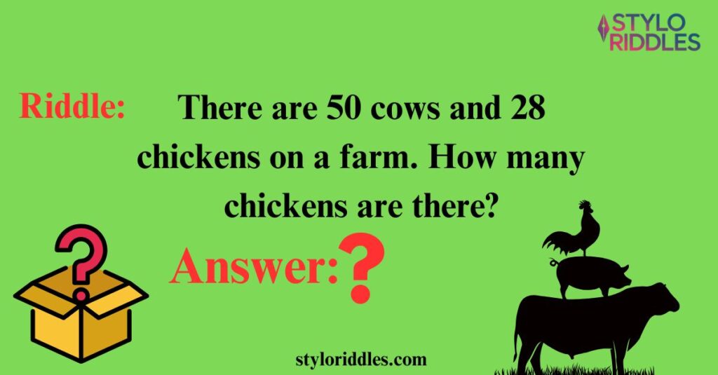 50 Cows and 28 Chickens Riddle Answer