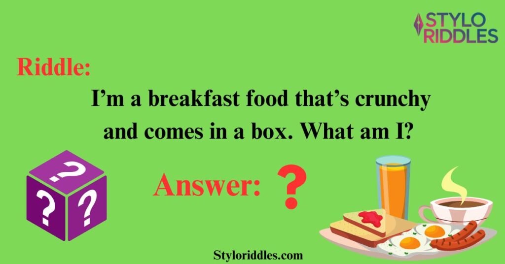 Cereal Capers Riddles About Your Morning Bowl