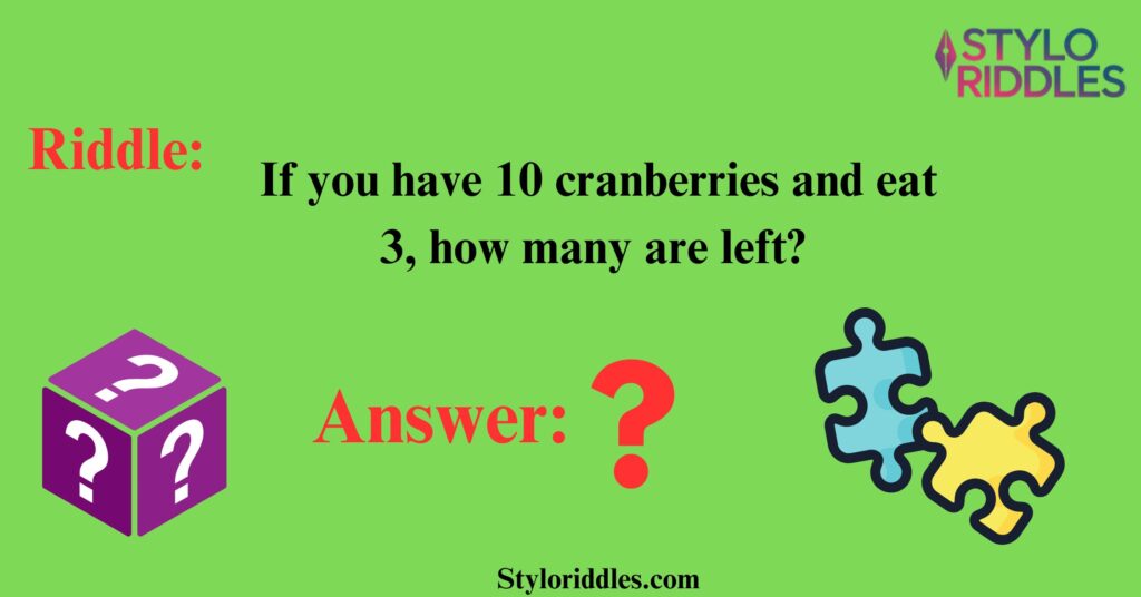 Cranberry Counting Thanksgiving Math Riddles for Beginners