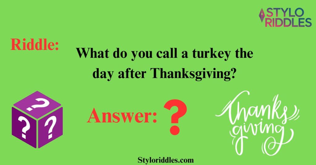 Thanksgiving Riddles for Students